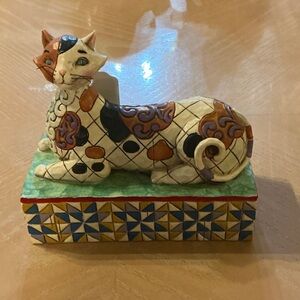 Jim Shore Multicolor Cat Sculpture